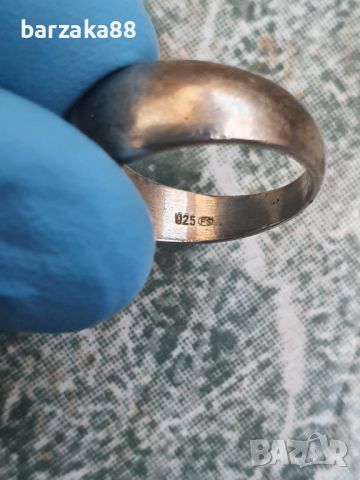 Сребърен пръстен Халка Fossil, снимка 5 - Пръстени - 45450251