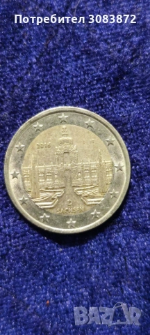 възпоменателна монета от 2 евро от 2016 г., емитирана от в чест на Саксония