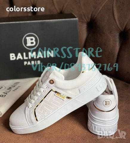 Дамски бели кецове  Balmain-Br810m, снимка 1 - Маратонки - 45760039