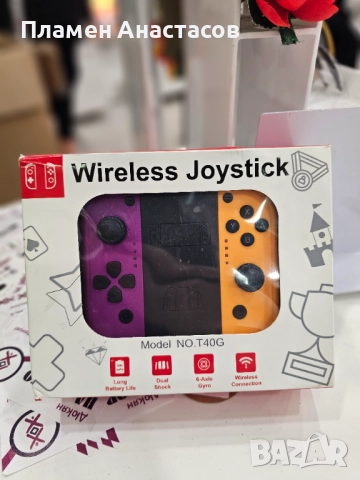 T40G безжичен геймпад – Bluetooth контролер за Nintendo Switch и други устройства, снимка 4 - Аксесоари - 52973334