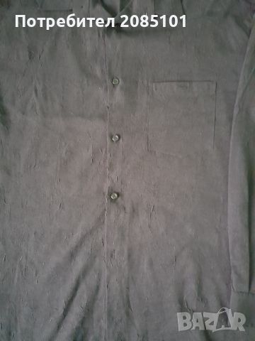 Мъжка черна риза с дълъг ръкав, снимка 3 - Ризи - 45369835