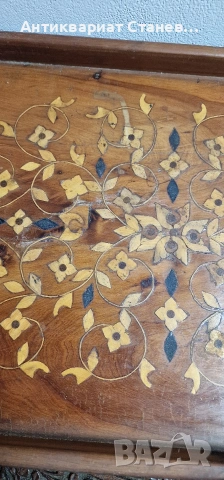 Дървен поднос с интарзия , снимка 5 - Аксесоари за кухня - 54270990