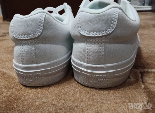 Чисто нови оригинални бели мъжки маратонки Converse 44 ти номер, 28 см, Текстил, Кожа, снимка 5 - Маратонки - 53401480