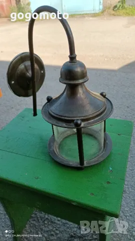 Стара лампа,аплик, фенер, медна, бронзова, SCHOTT-SUPRAX Original - Made in Germany , снимка 16 - Антикварни и старинни предмети - 50413888
