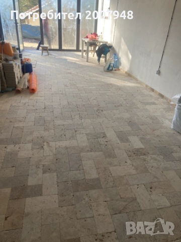 ПРОМОЦИЯ Травертин 3 см - 24 Евро кв.м с ДДС. 40х20 и 20/20 за външна настилка, снимка 4 - Облицовки - 40636963