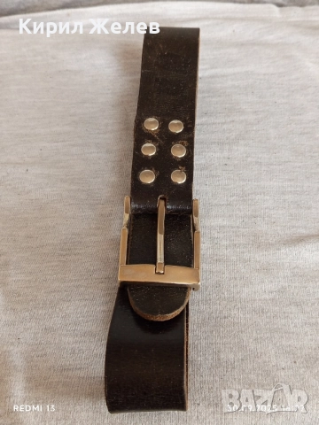 Кожен колан с капси здрав красив стилен дизайн 18400, снимка 5 - Колани - 51893267