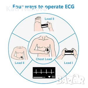 Апарат за кръвно налягане с ЕКГ функция, Bluetooth Апарат за кръвно налягане за горната част на ръка, снимка 7 - Други - 47355917