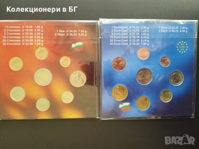 ДВА СЕТА: ПОСЛЕДНИТЕ ЛЕВА И ПЪРВИТЕ БЪЛГАРСКИ ЕВРОМОНЕТИ , снимка 6 - Нумизматика и бонистика - 53077441