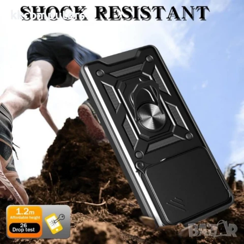 Xiaomi Redmi Note 14 5G Удароустойчив Ring Holder/ TPU+PC Калъф и Протектор, снимка 4 - Калъфи, кейсове - 50903960