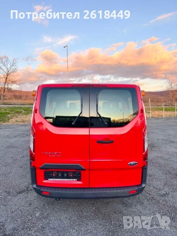 Ford Transit Custom 2.2 TDCI 9 Места 2x Клима, Серв. Книжка 173 000 КМ, снимка 4 - Бусове и автобуси - 53419139
