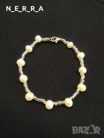 Гривна с естествени перли, снимка 2 - Гривни - 52274423