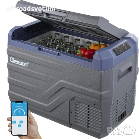 Olesson 35L Портативен хладилник с фризер 12V 24V 220V Хладилна кутия