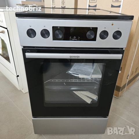 Немска свободностояща печка с керамичен плот Gorenje Inox 50см - 2 ГОДИНИ ГАРАНЦИЯ