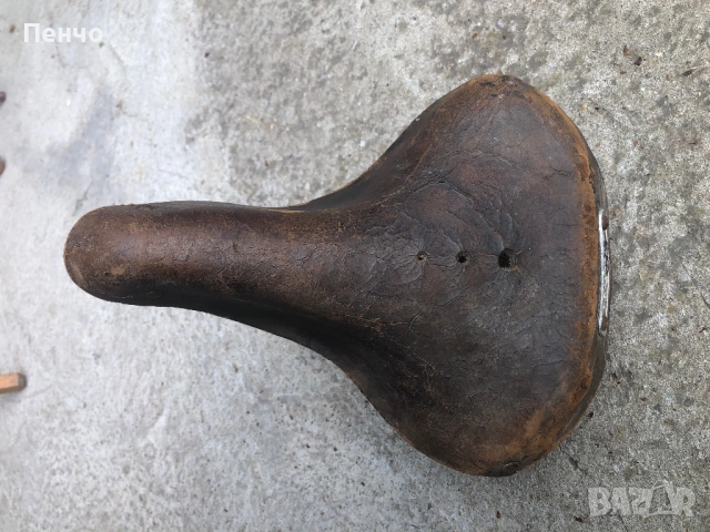 стара кожена вело седалка - ретро, снимка 4 - Антикварни и старинни предмети - 54170701