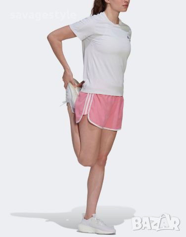 Дамски къси панталони ADIDAS Marathon 20 Shorts Pink/White, снимка 3 - Къси панталони и бермуди - 46423699