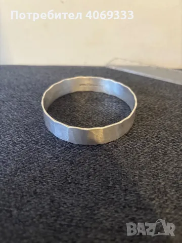 Твърда Сребърна дамска гривна 39.61гр, снимка 4 - Гривни - 49910862