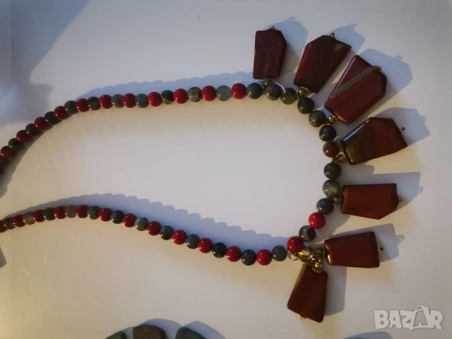 Само 14 Евро - 5 БРОЯ гердани и колиета от натурални камъни, снимка 4 - Колиета, медальони, синджири - 53260057