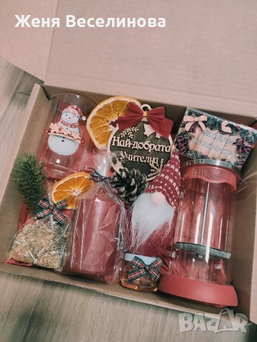 КОЛЕДЕН КОМПЛЕКТ ЗА УЧИТЕЛ, снимка 2 - Коледни подаръци - 52623854