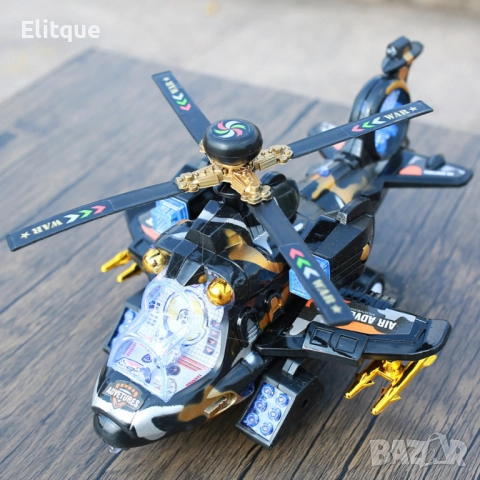 Светеща, електрическа, музикална играчка хеликоптер  , снимка 3 - Музикални играчки - 52905490