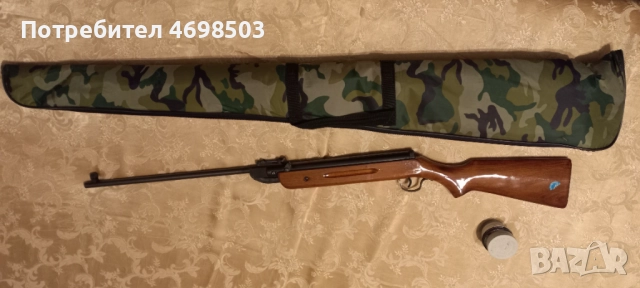 Въздушна пушка 5.5 мм – почти нова + калъф + 3 кутии съчми, снимка 2 - Въздушно оръжие - 52965752
