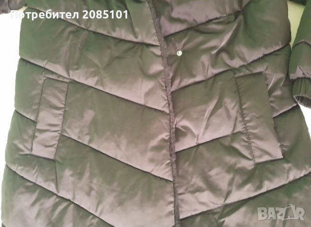 Дамско черно зимно яке с качулка, снимка 4 - Якета - 52146782