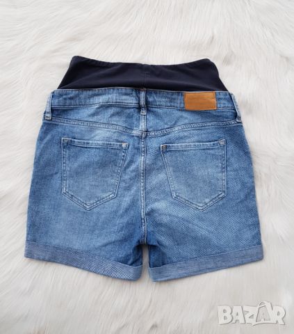 Къси дънки за бременни H&M размер М, снимка 4 - Дрехи за бременни - 46464087
