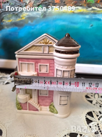 Викторианска къща Otagiri - Япония,ръчно рисувана ,може да се ползва като буркан , снимка 5 - Други - 52223121