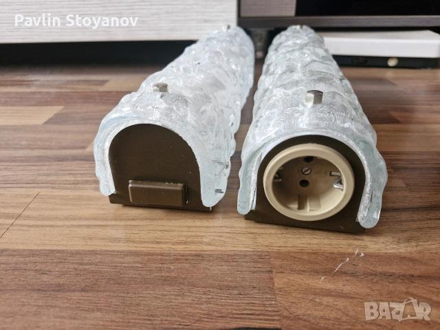 Два аплика с муранско стъкло нови, снимка 4 - Лампи за стена - 53578163