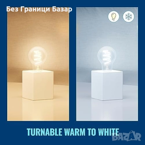 Нова WiZ интелигентна ретро крушка E27 RGB с приложение и гласово управление, снимка 6 - Крушки - 52545108