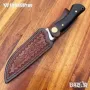 Бутиков ловен нож 98х220 мм, кожена кания, снимка 4