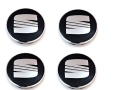 4 броя капачки за джанти SEAT – черни с хром емблема, 55мм и 63мм, снимка 1