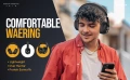 Сгъваеми безжични слушалки TuneFlux,батерия със заряд за 80 часа,вграден микрофон,Bluetooth 5.3,HiFi, снимка 11