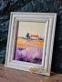 Летен ден, пастелна картина, оригинал, снимка 3
