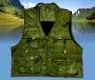 Рибарска жилетка в зелено, размери 2XL/3XL, с много джобове, снимка 4