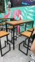 дизайнерски бар столове масив и желязо , снимка 16
