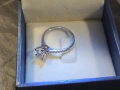 Златен пръстен с димант Altunbas 2.8гр. 14к бяло злато, снимка 7