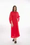 Ленена Рокля Melani - Червена, снимка 1