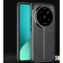 Xiaomi 14 Ultra Удароустойчив Litchi Skin Калъф и Протектор, снимка 2