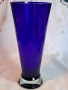 стъклена ваза син кобалт 32/6, снимка 2