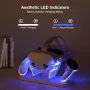 Докинг станция за зареждане за MetaQuest 3S/Quest 3, с LED индикатор, за VR конзола и контролер, бял, снимка 6