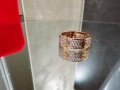 CARTIER Love Band Rose Gold Classic Model Paved Diamonds Пръстен, снимка 5