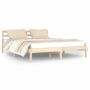 vidaXL Рамка за легло, бор масив, 160х200 см, бяла（SKU:810440, снимка 1 - Спални и легла - 45877107