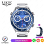 Стилен мъжки смарт часовник LIGE 2024 Smartwatch
, снимка 2
