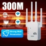 Repeater, усилвател/повторител на WIFi сигнал с 4 антени до 300Mbps, снимка 1