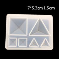 3D Триъгълник пирамида силиконов молд смола обеци бижу декор шоколад, снимка 2 - Форми - 45375520