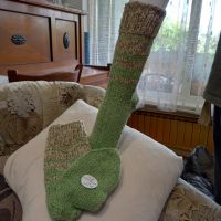 Ръчно плетени чорапи размер 38, снимка 2 - Мъжки чорапи - 39774231