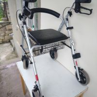 Сгъваема алуминиева проходилка ролатор за възрастни, оперирани, трудно подвижни хора. Алуминиева изк, снимка 4 - Инвалидни колички - 45593240