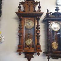Немски античен стенен часовник Gustav Becker от 1900г. Напълно автентичен. Месингов циферблат. В пер, снимка 2 - Стенни часовници - 44026891