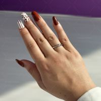 Дамски пръстен от медицинска стомана блясък и стил в едно, снимка 1 - Пръстени - 45710294