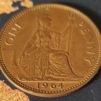 Монети Великобритания 1 пени, 1961 - 1967 година, снимка 7 - Нумизматика и бонистика - 43896293